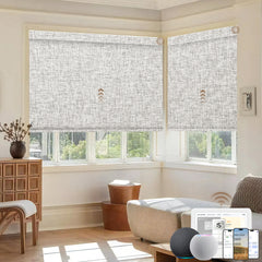 Kincmo Motorized Roller Shades 100% Blackout - Mist