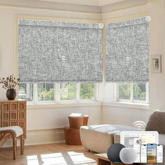 Kincmo Motorized Roller Shades 100% Blackout - Mist