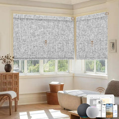 Kincmo Motorized Roller Shades 100% Blackout - Mist
