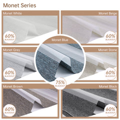 Kincmo Motorized Zebra Shades 60%/75% Blackout - Monet