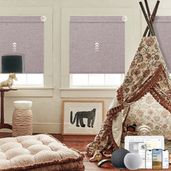 Kincmo Motorized Roller Shades 100% Blackout - Natural