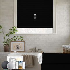 Kincmo No Drill Motorized Roller Shades 100% Blackout - WaterProof Vinyl