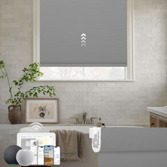 Kincmo No Drill Motorized Roller Shades 100% Blackout - WaterProof Vinyl