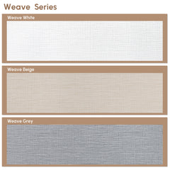 Kincmo No Drill Motorized Roller Shades 100% Blackout - Weave