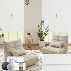 Kincmo No Drill Motorized Roller Shades 100% Blackout - Dreamy