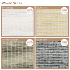 Kincmo Motorized Light Filtering Roller Shades 50% Blackout - Woven