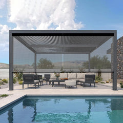 Kincmo Motorized Outdoor Shades 1%/3%/5% Openness