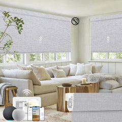 Kincmo No Drill Motorized Roller Shades 100% Blackout - Classic