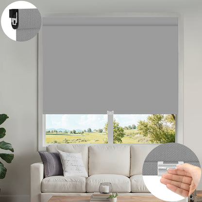 Kincmo No Drill Cordless UV Protection Solar Shades 0%/1%/3%/5% Openness