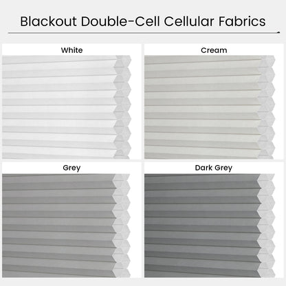 Kincmo Energy-Saving, 100% Blackout Motorized Cellular Shades | Double-Cell