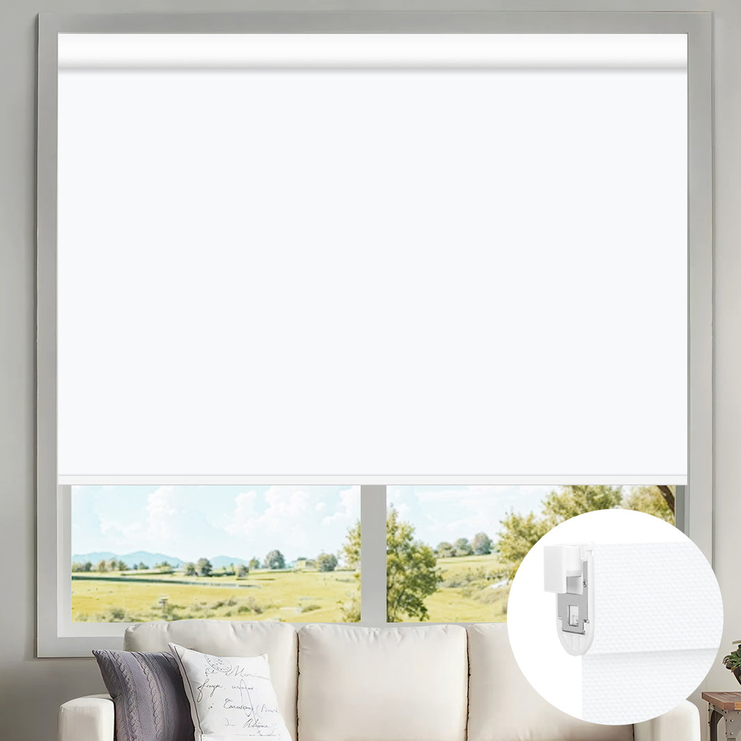 Kincmo No Drill Motorized Solar Shades, 0%/1%/3%/5% Openness For UV Protection