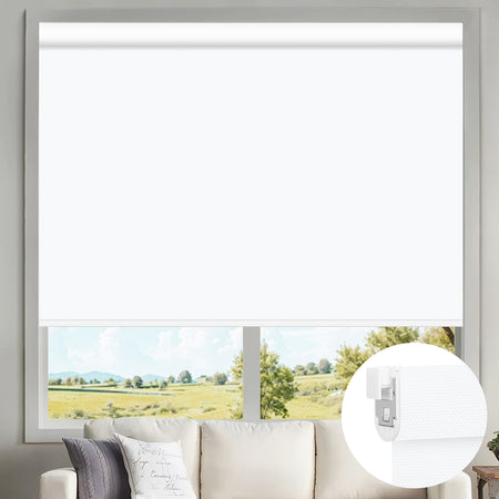 Kincmo No Drill Motorized Solar Shades, 0%/1%/3%/5% Openness For UV Protection