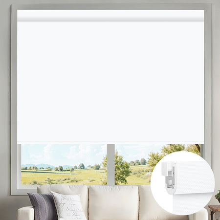 Kincmo No Drill Motorized Solar Shades, 0%/1%/3%/5% Openness For UV Protection