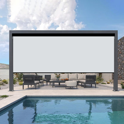 Kincmo Motorized Outdoor Shades 0%/1%/3%/5% Openness