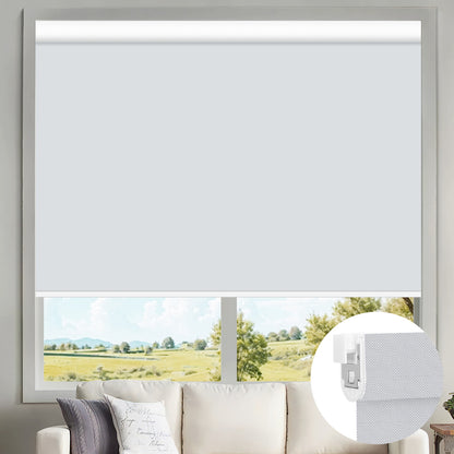 Kincmo No Drill Motorized Solar Shades, 0%/1%/3%/5% Openness For UV Protection