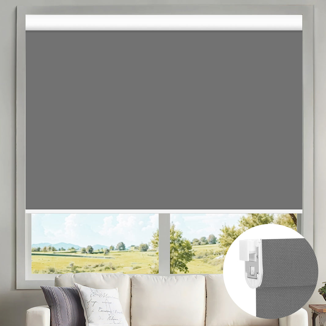 Kincmo No Drill Motorized Solar Shades, 0%/1%/3%/5% Openness For UV Protection