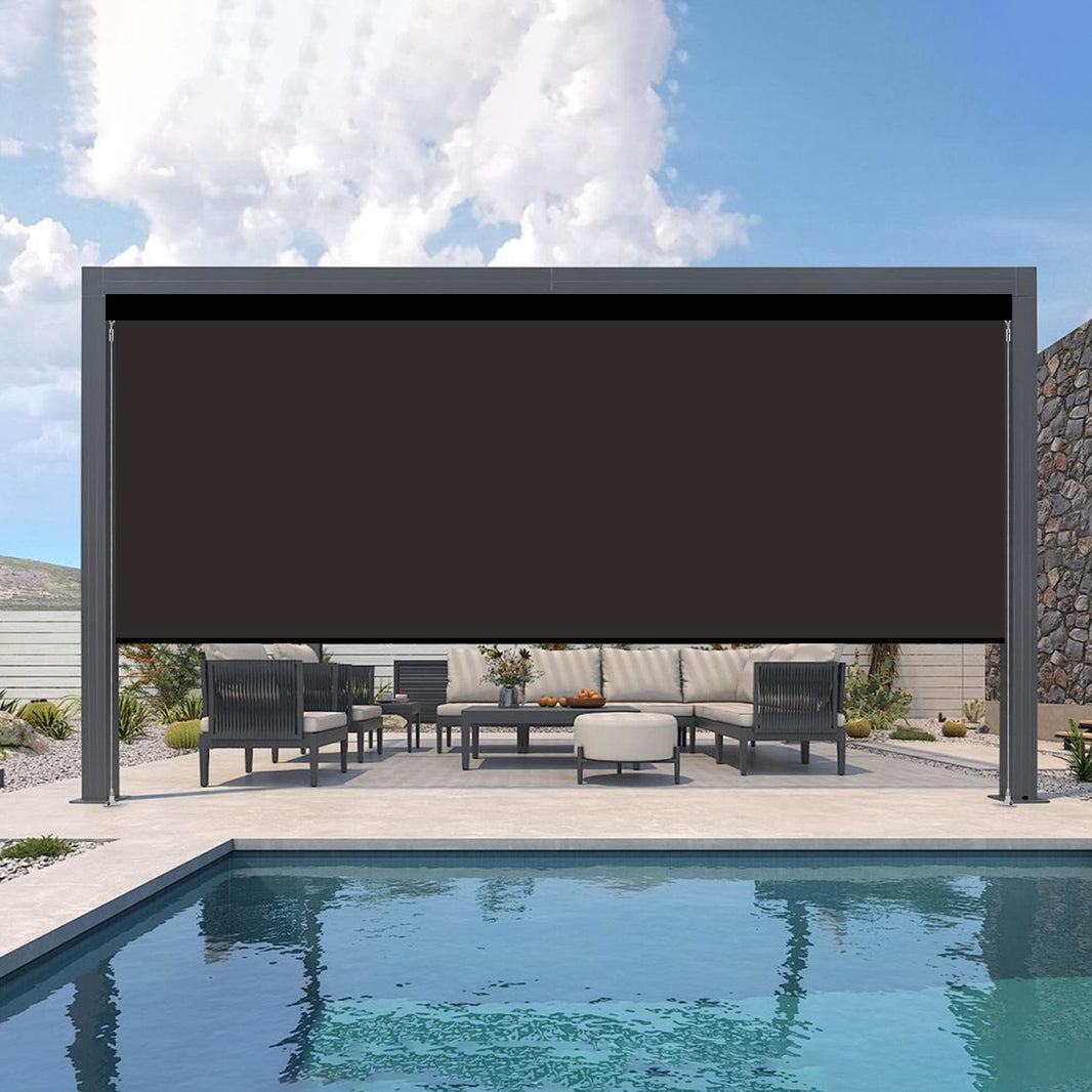 Kincmo Motorized Outdoor Shades 0%/1%/3%/5% Openness