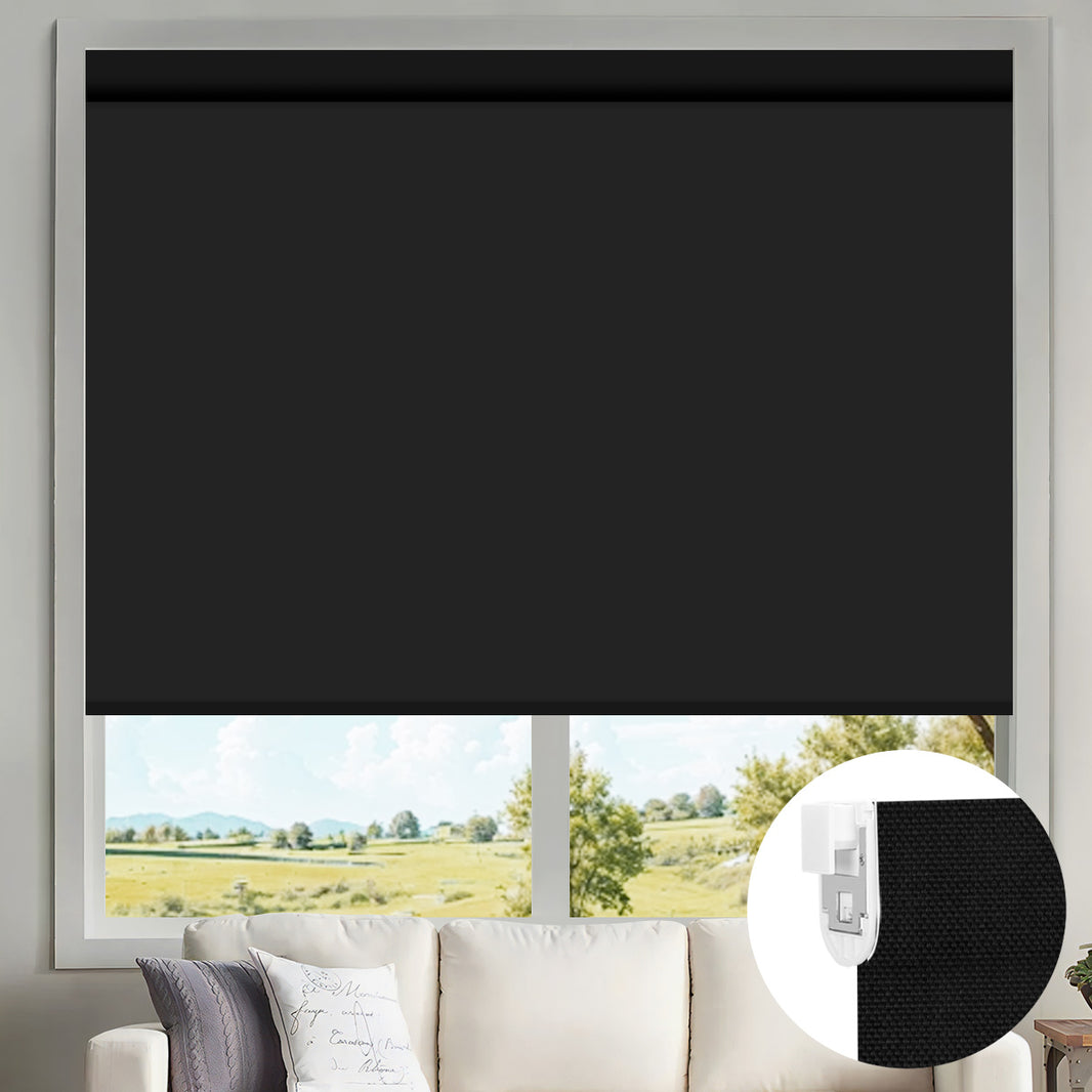 Kincmo No Drill Motorized Solar Shades, 0%/1%/3%/5% Openness For UV Protection