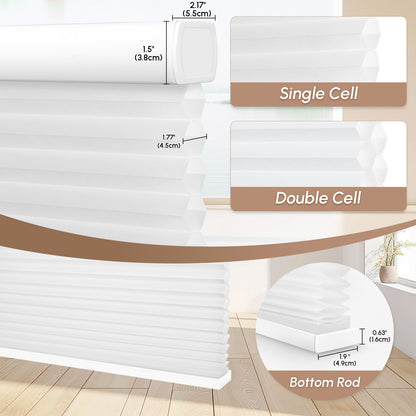 Kincmo Thermal Insulating Light Filtering Motorized Cellular Shades