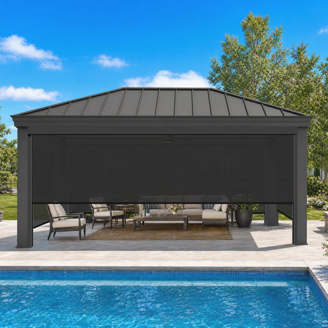 Kincmo Motorized Zipper Track Windproof Shades