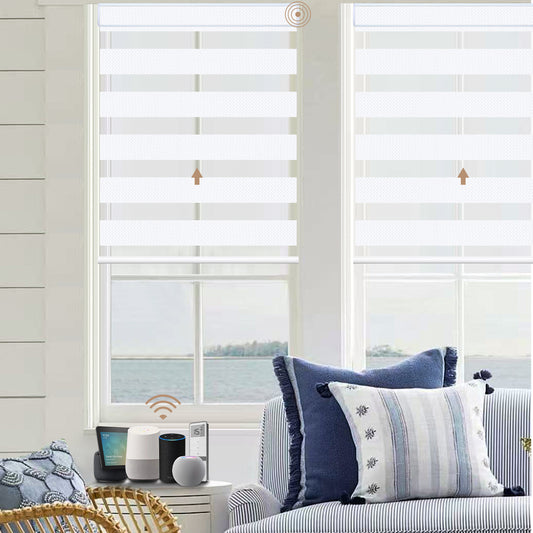 Kincmo Motorized Zebra Shades 95% Blackout - Gabriel