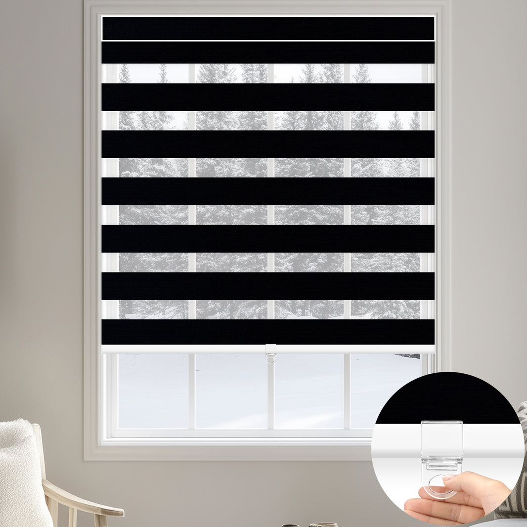 Kincmo Cordless Zebra Shades 100% Blackout - Gentle