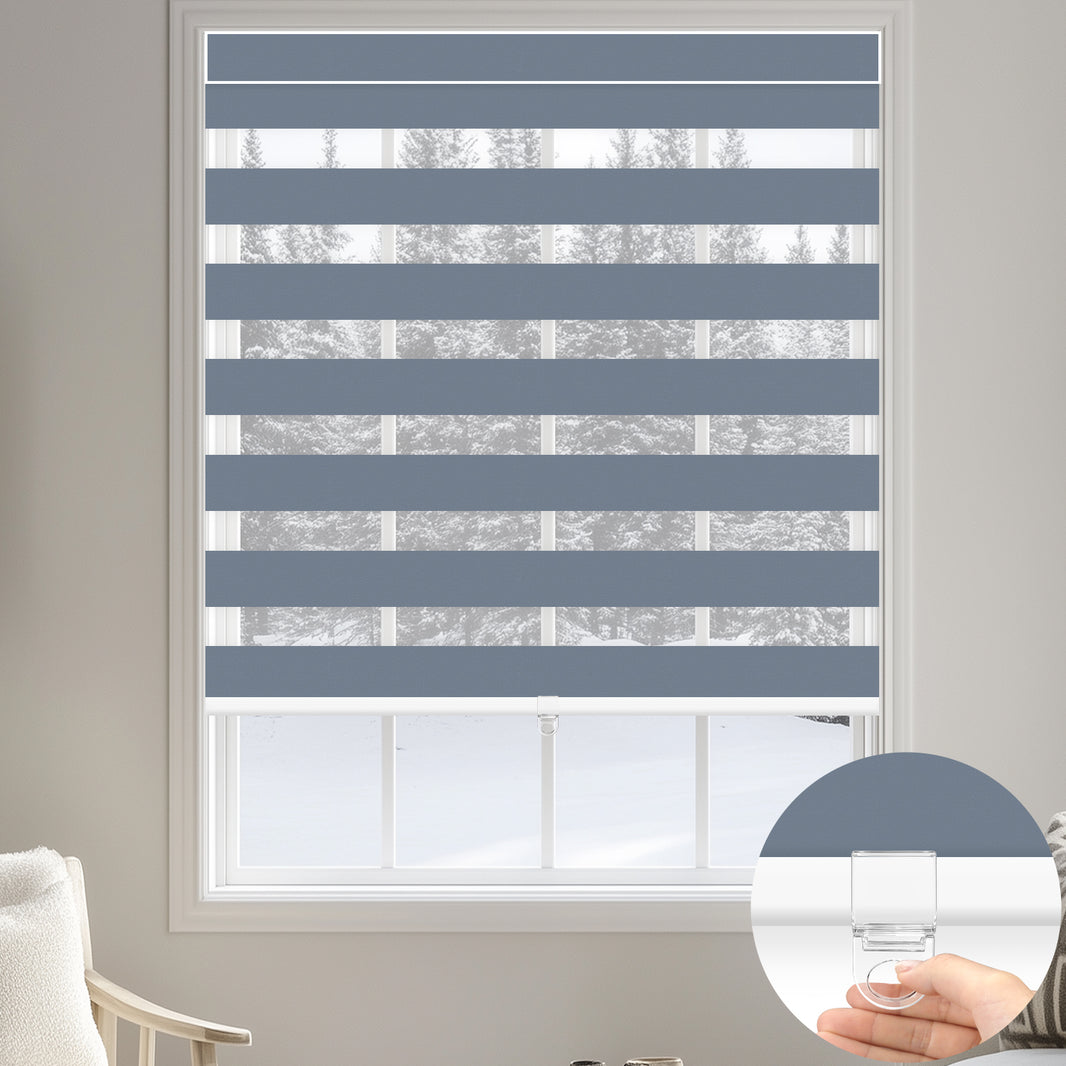 Kincmo Cordless Zebra Shades 100% Blackout - Gentle