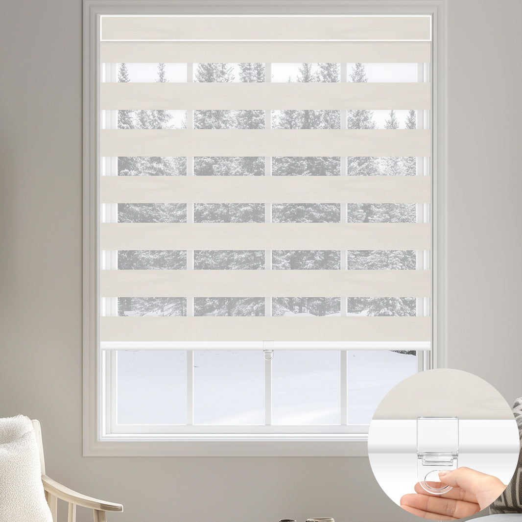 Kincmo Cordless Zebra Shades 100% Blackout - Gentle