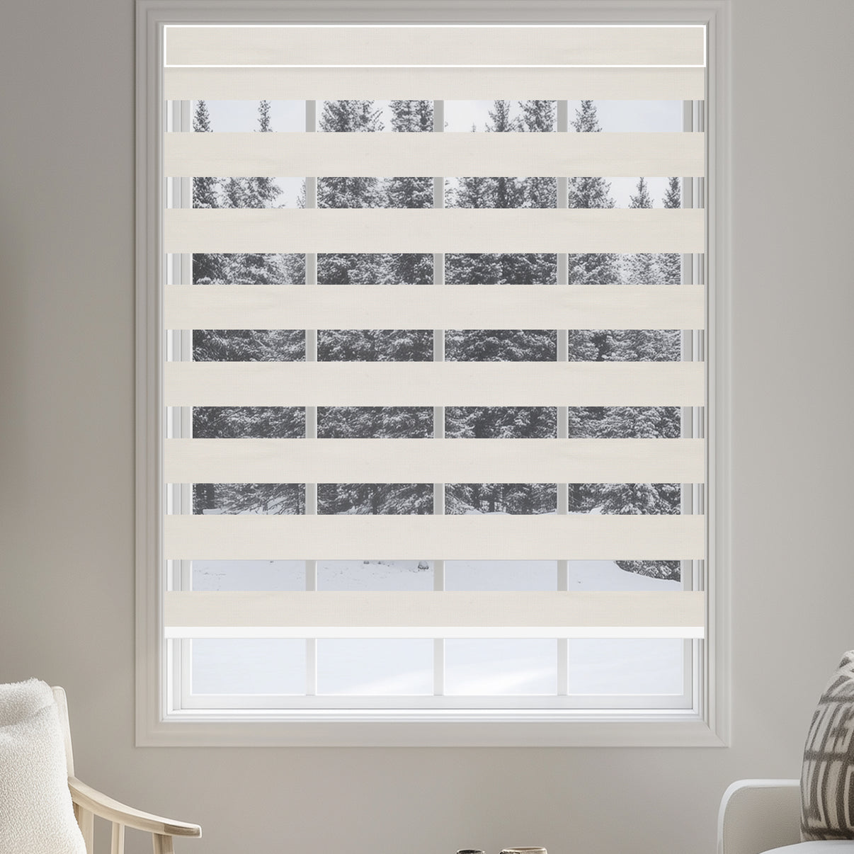 cream zebra shades 100% blackout