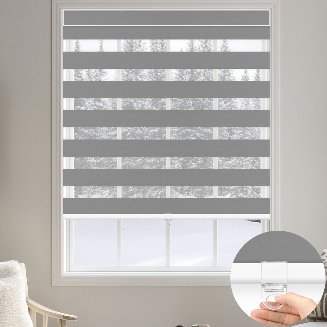 Kincmo Cordless Zebra Shades 100% Blackout - Gentle