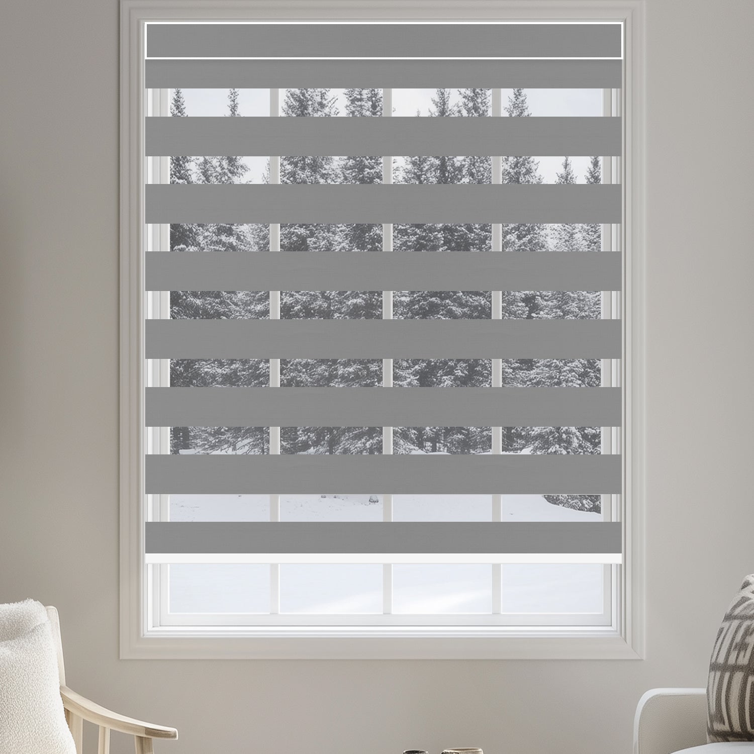 100% Blackout Motorized Zebra Blinds | Kincmo