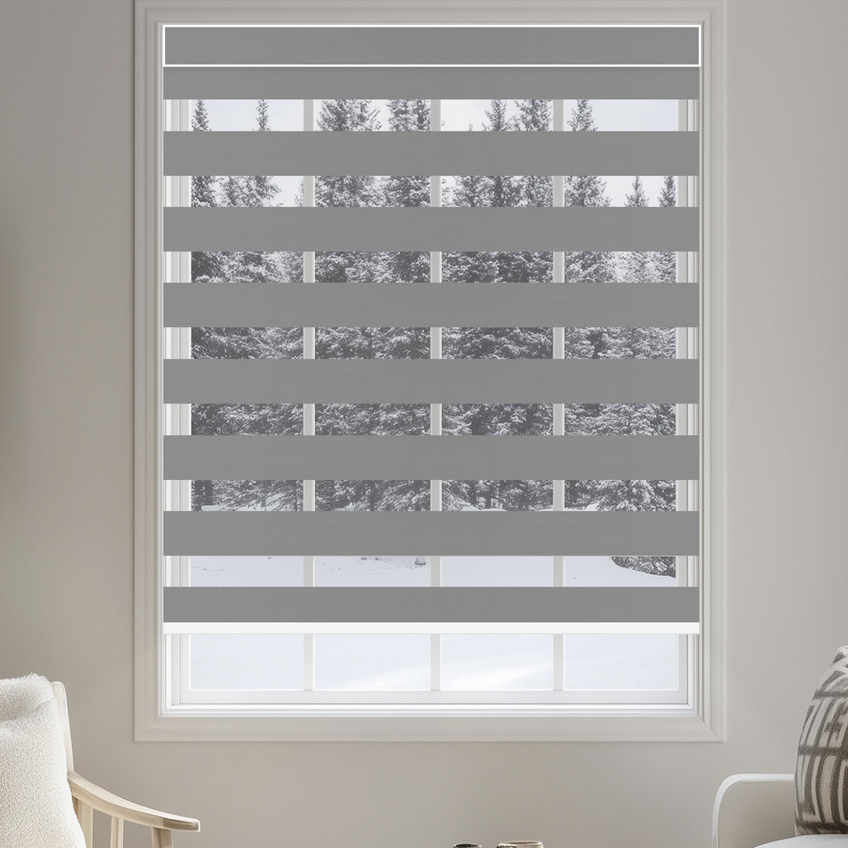 grey zebra shades 100% blackout