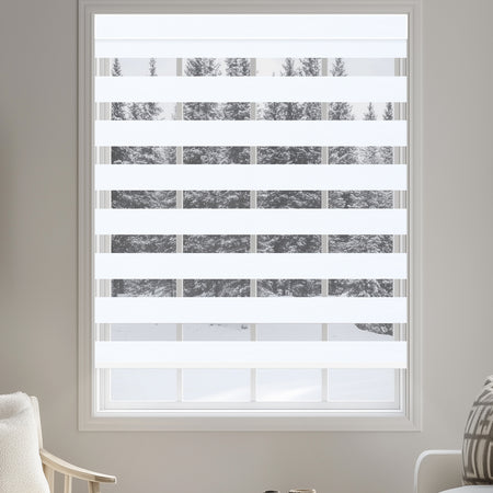 white zebra shades 100% blackout