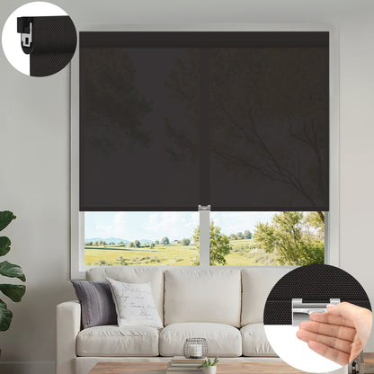 Kincmo No Drill Cordless UV Protection Solar Shades 0%/1%/3%/5% Openness