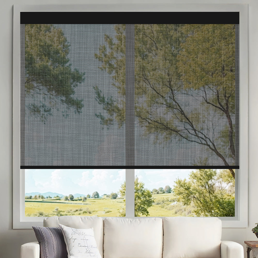 Kincmo Motorized UV Protection Solar Shades 1%/3%/5% Openness