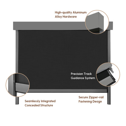 Kincmo Motorized Zipper Track Windproof & Smart Outdoor Screens