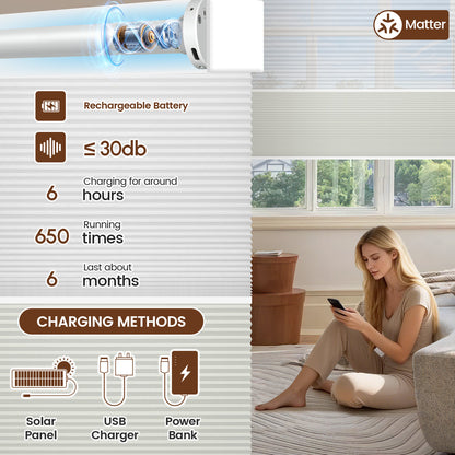 Kincmo Motorized Day/Night Cellular Shades