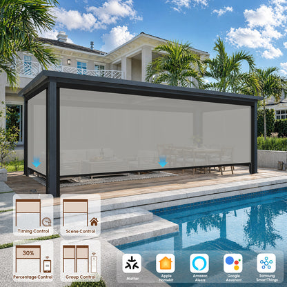 Kincmo Motorized Zipper Track Windproof & Smart Outdoor Screens