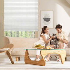 Kincmo Light Filtering Motorized Double-Cell Cellular Shades