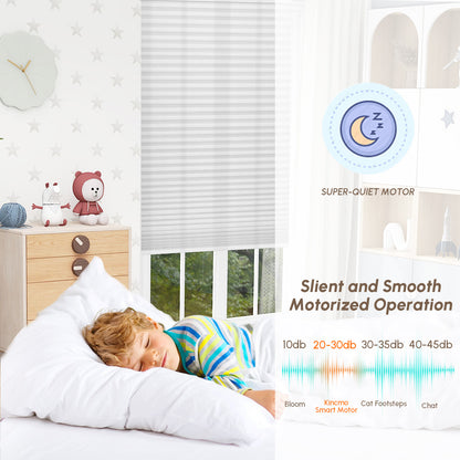 Kincmo Noise-Reducing, Light Filtering Motorized Cellular Shades | Double-Cell