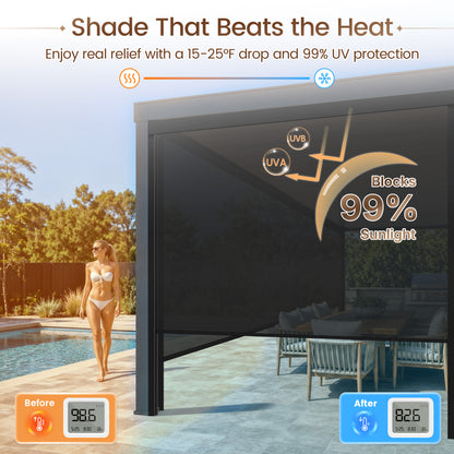 Kincmo Motorized Zipper Track Windproof & Smart Outdoor Screens
