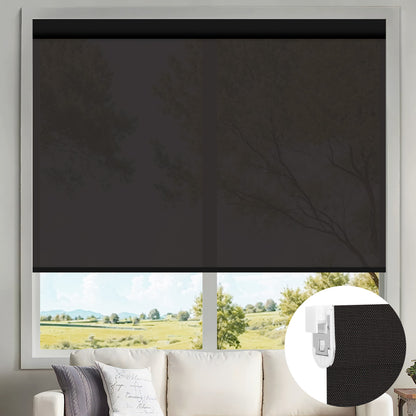 Kincmo No Drill Motorized Solar Shades, 0%/1%/3%/5% Openness For UV Protection