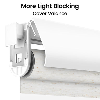 Kincmo No Drill Zebra Shades, Motorized 100% Blackout - Gentle