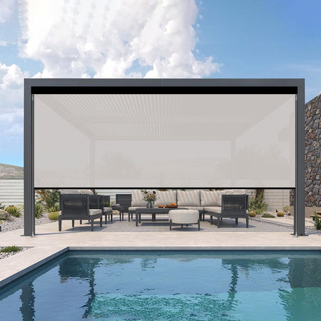 Kincmo Motorized Outdoor Shades 1%/3%/5% Openness