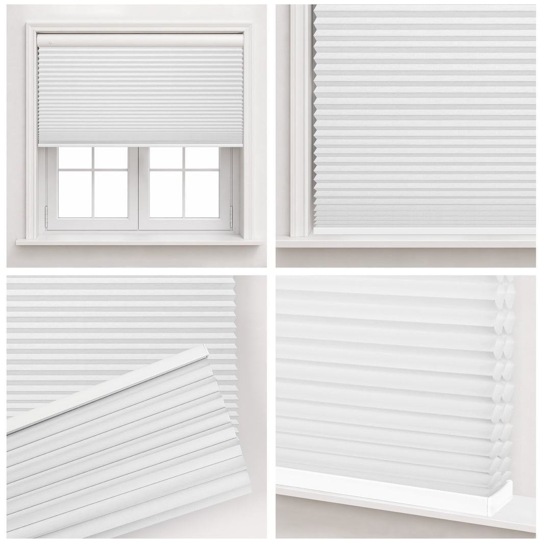 Kincmo No Drill Cellular Shades, Motorized 100% Blackout | Double-Cell