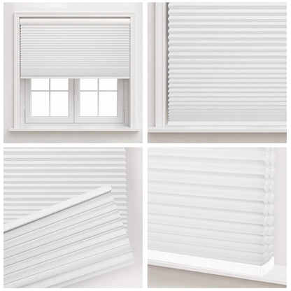 Kincmo No Drill Cellular Shades, Motorized 100% Blackout | Double-Cell