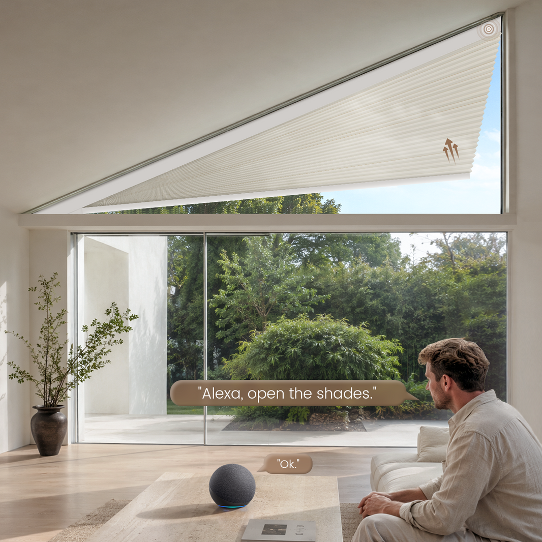Kincmo Motorized Triangle Cellular Shades