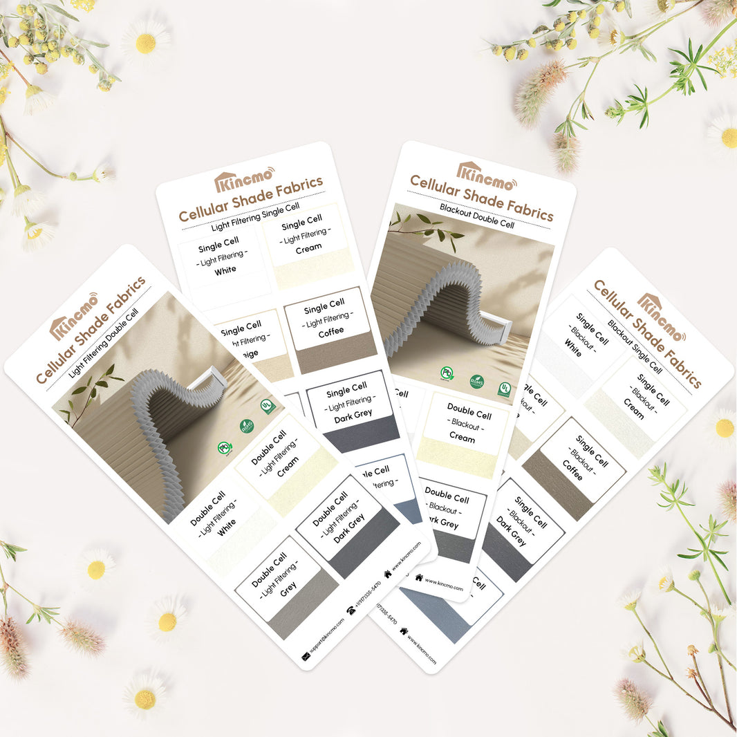 kincmo cellular shade fabric swatches