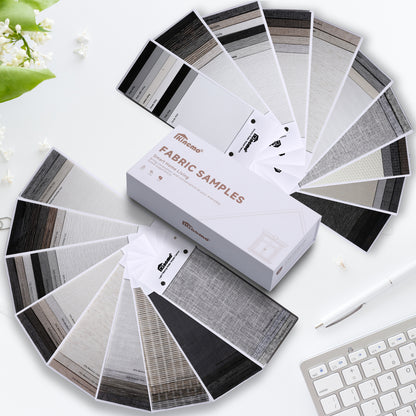 100% blackout & light filtering roller fabric swatches