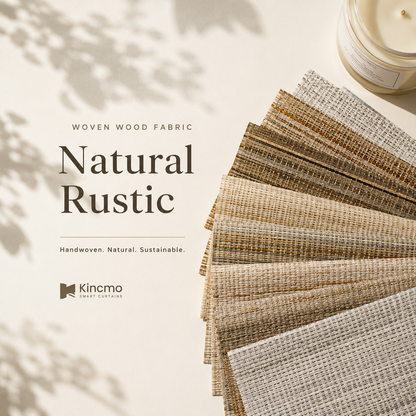 Kincmo Woven Wood Shade Fabric Swatches - Natural Rustic
